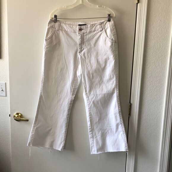 ANA A New Approach Wide Leg Jeans Size 10p White GUC - Picture 1 of 7
